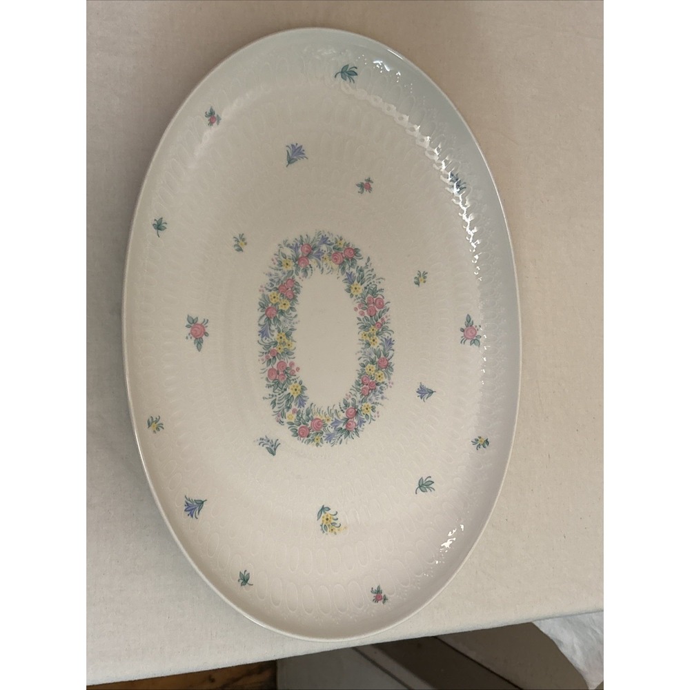 Rosenthal Garland White Oval Platter 13 X 8 Porcelain Made In Germany